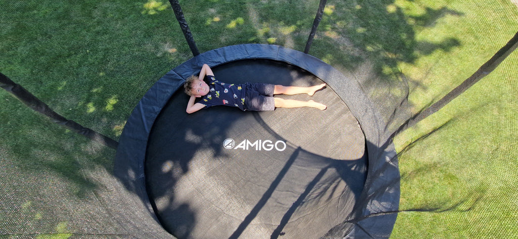 AMIGO trampoline Basic met veiligheidsnet en ladder 305 cm zwart - Outdoor ontspanning