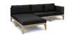The Outsider Chaise Longue 3 Zits Loungeset Leeds Acaciahout - Outdoor ontspanning