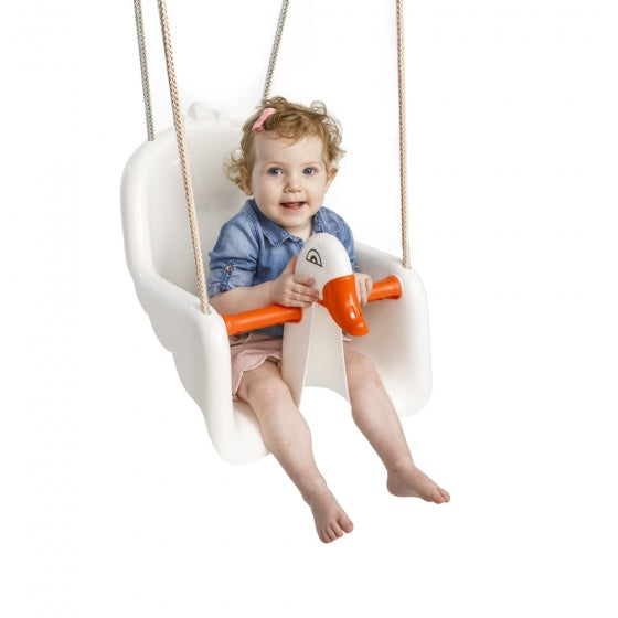 Paradiso Toys baby swing seat Swan white/orange