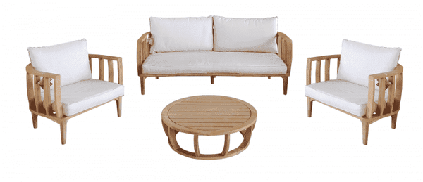 The Outsider Stoel-Bank Loungeset Mataro Acacia Wit - Outdoor ontspanning
