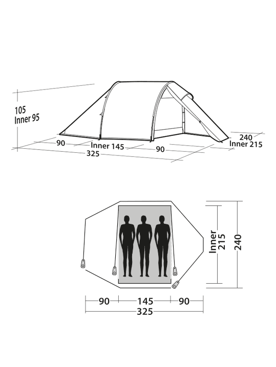 Huismerk Easy Camp Vega 300 Compact Tent - Outdoor ontspanning