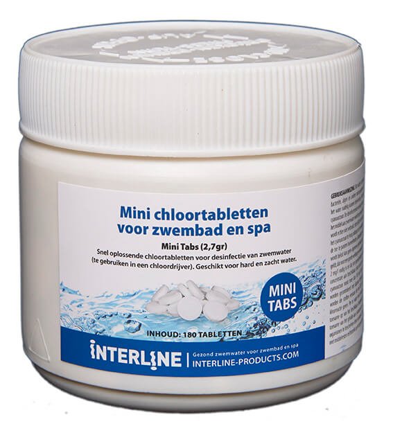 Interline Chloortabletten - Long 90 Mini Tabs 2,7 Gram/180 Stuks - Outdoor ontspanning