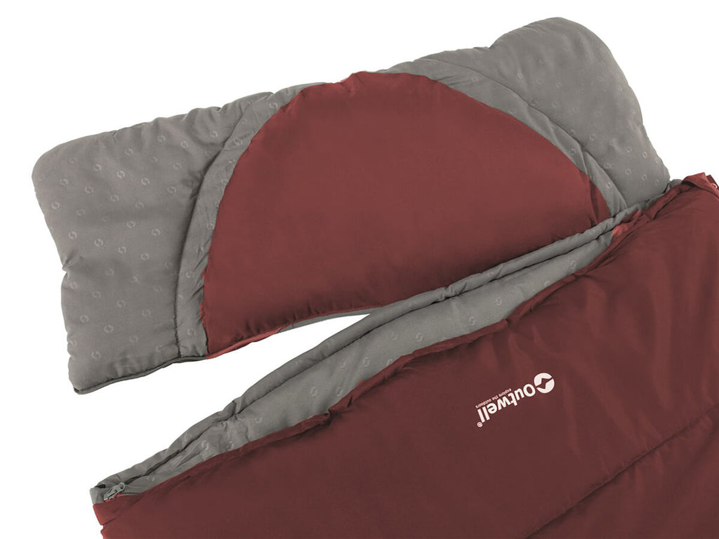 Oase Outdoors Outwell Contour Lux Slaapzak Rood - Rits Links - Outdoor ontspanning